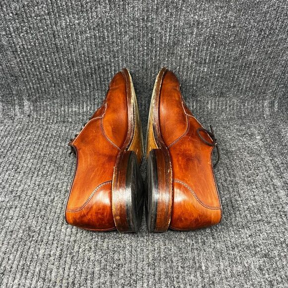 Allen Edmonds Hersey Woven Split Toe Brown Leather Oxfords Dress Shoes Mens 8.5D - Picture 5 of 9